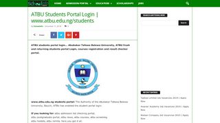 
                            6. ATBU Students Portal Login | www.atbu.edu.ng/students ...