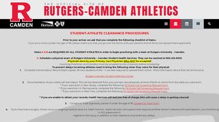 
                            4. ATC - Student Athlete Clearance Information - Rutgers-Camden Athletics