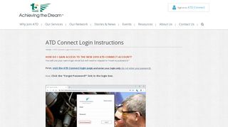 
                            3. ATD Connect Login Instructions | Achieving the Dream