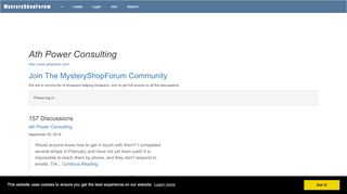 
                            5. Ath Power Consulting: Discussions - MysteryShopForum.com