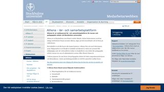 
                            9. Athena - lär- och samarbetsplattform - Stockholms universitet