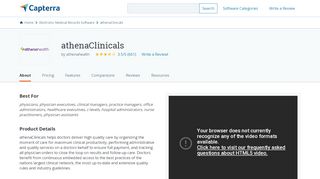 
                            3. athenaClinicals Reviews and Pricing - 2019