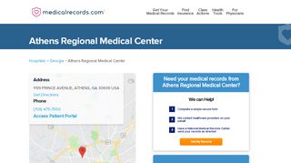 
                            4. Athens Regional Medical Center | MedicalRecords.com