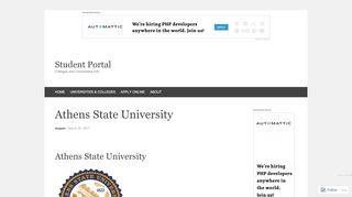 
                            10. Athens State University | Student Portal