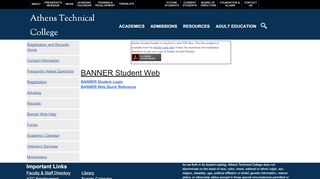 
                            5. Athens Technical College-Student BANNER Info