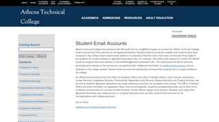 
                            8. Athens Technical College - Student Email Accounts