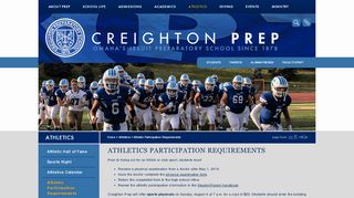 
                            3. Athletic Participation Requirements - Creighton Prep