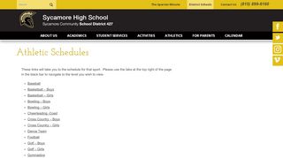 
                            6. Athletic Schedules - Sycamore High School