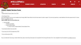 
                            5. Athletic Student Services Forms - Cornell University Athletics