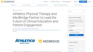 
                            9. Athletico Physical Therapy and MedBridge Partner to Lead the Future ...