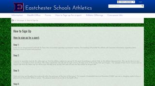 
                            9. Athletics: How to Sign Up