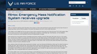 
                            7. AtHoc Emergency Mass Notification System receives upgrade > U.S. ...