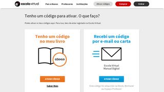 
                            2. Ativar Códigos >> Escola Virtual