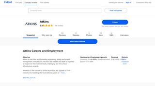 
                            8. Atkins Careers and Employment | Indeed.com