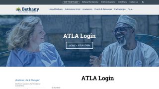 
                            8. ATLA Login | Bethany Theological Seminary