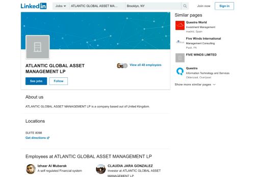 
                            4. ATLANTIC GLOBAL ASSET MANAGEMENT LP | LinkedIn