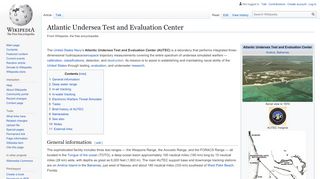 
                            4. Atlantic Undersea Test and Evaluation Center - Wikipedia