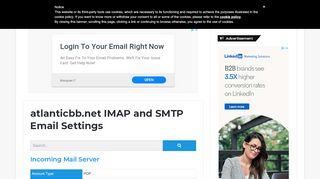 
                            8. atlanticbb.net IMAP and SMTP Email Settings