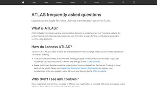 
                            5. ATLAS frequently asked questions - Apple Support