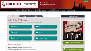 
                            5. Atlas Online API, CWI & NDT Training Courses From $499