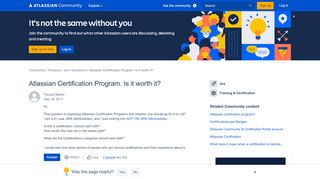 
                            2. Atlassian Certification Program. Is it worth it?