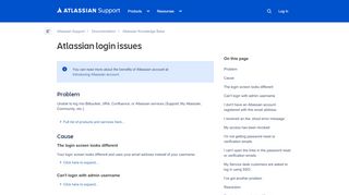 
                            2. Atlassian login issues - Atlassian Documentation