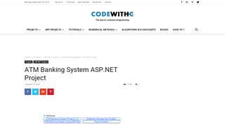 
                            7. ATM Banking System ASP.NET Project | Code with C