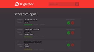 
                            7. atmel.com passwords - BugMeNot