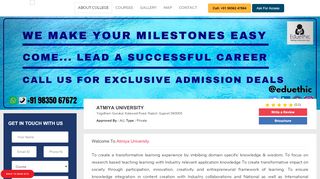 
                            7. Atmiya University - eduethic.com