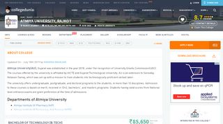 
                            3. Atmiya University, Rajkot - Admissions, Contact, Website ...