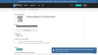 
                            7. Atmospheric Environment | Publons