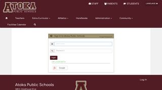 
                            3. Atoka Public Schools - Site Administration Login