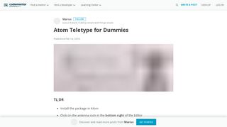 
                            3. Atom Teletype for Dummies | Codementor