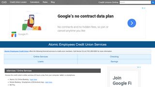 
                            6. Atomic Employees Credit Union Services: Savings, Checking ...