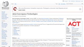 
                            9. Atria Convergence Technologies - Wikipedia