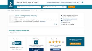 
                            7. Atrium Management Company | Better Business Bureau® Profile