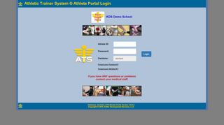 
                            3. ATS Athlete Portal - Login