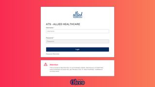 
                            2. ATS: Login : Allied Healthcare