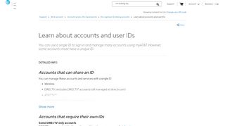 
                            1. AT&T Access ID - Multiple Account Login Support & Information