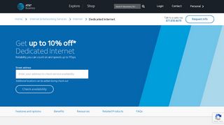 
                            9. AT&T Dedicated Internet - Speeds up to 10Gbs for SMBs