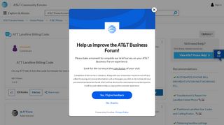 
                            9. ATT Landline Billing Code - AT&T Community