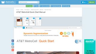 
                            8. AT&T METROCELL QUICK START MANUAL Pdf Download.