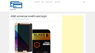 
                            4. At&t universal credit card login - Credit card