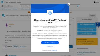 
                            4. AT&T unlimited plan - Taxes and surcharges - AT&T Community