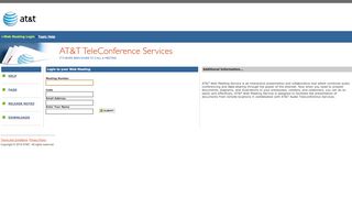 
                            2. AT&T - Web Meeting Login