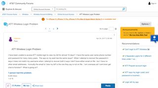 
                            7. ATT Wireless Login Problem - AT&T Community
