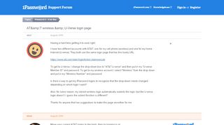 
                            9. AT&T wireless & U-Verse login page — 1Password …