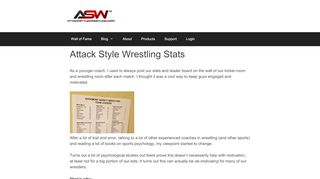 
                            8. Attack Style Wrestling Stats - Attack Style Wrestling by Daryl Weber