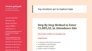 
                            3. attendance gov in employee login – srinivas gollapelli