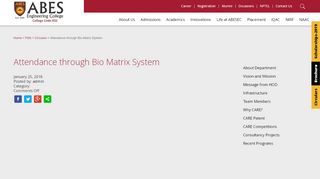 
                            4. Attendance through Bio Matrix System - ABES Engineering College